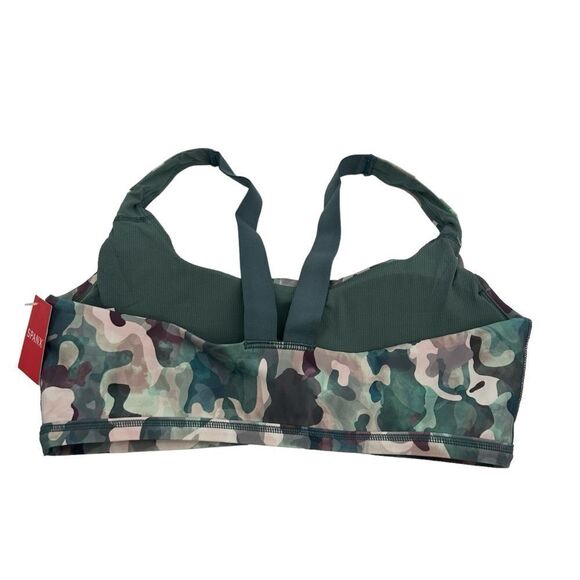 NWT Spanx Lavender and sage green printed Low Impact Sports Bra size medium - Picture 5 of 7